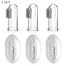 AnyBack Manual Toothbrushes Finger Tip Silicone Teether for Baby Teething Relief Oral Massager, Portable Tongue Cleaners Silicone Brushes for Adult 3 Pack Clear