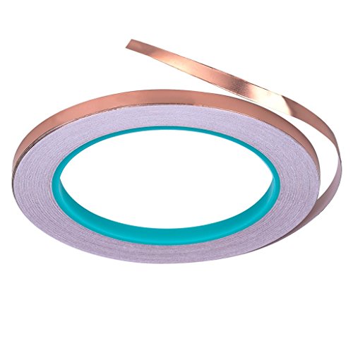 Jocon Copper Foil Tape 1/2inch X 22yards with Conductive Adhesive for EMI Shielding, Soldering, Personal Projects, Craft & Model Purposes (1/2'' X 22 Yards)