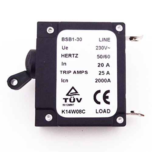 XLJOY 20A In Generator Circuit Breaker 25A Trip Amps 2000A 230V BSB1-30 Hertz 50/60