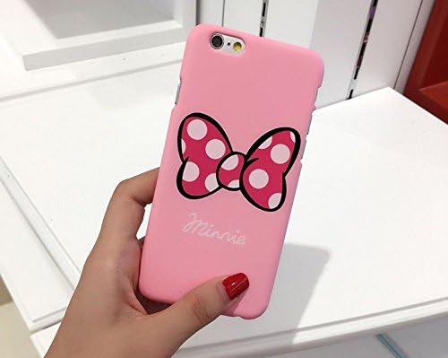 Minnie Mouse Bow Disney Inspired Polka Dot Pink iPhone Case 5/5S SE 6/6S 7 8 Plus X Phone Cover (iPhone 5/5S/SE)