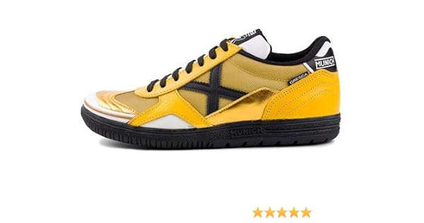Amazon Com Munich Gresca 102 Indoor Soccer Futsal Shoe Yellow Black 12 Athletic