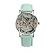 Womens Quartz Watch COOKI Clearance Cat Analog Female Watches Lady Watches on Sale Leather Watch-H78 (Green)