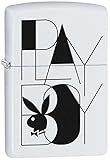 Zippo Matte Playboy Black Lighter (White, 5 1/2x 3 1/2-Cm)
