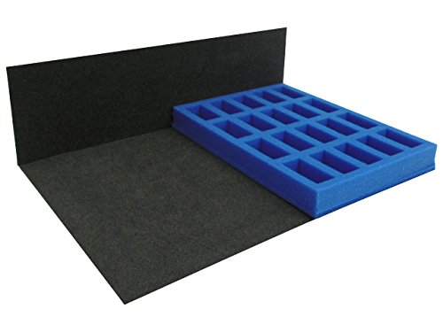 KR Multicase Tray: 20 compartments 50mm x 25mm, 23mm deep (half width tray 255mm x 190mm)