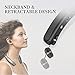 Bluetooth Headphones Speaker 2 in 1,Bluenin Neckband Wireless Headset Wearable Speaker True 3D Stereo Sound Sweatproof Headphones with Retractable Earbuds Built-in Microphone (Titanium Gray)