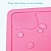 Baby Feeding Mat, BliGli Toddlers Silicone Placemat, Non-Slip Baby Plates for Kids, Dishwasher/Microwave Oven Safe, Fits Most High Chair Trays, Perfect for Dinners Out and Travel. (Pink-Small Whale)