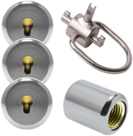 JB/Novent Universal StartPack - (4) Silver Universal Locking Caps with (1) Universal Key