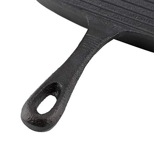 Griddle Pan, Square Ridged Frying Pan Cooking Pan Cast Iron Non-Stick Griddle Pan Stir Anti Slip Grill Pan Anti Scratch Pot for Kitchen Cooking 24.2×23×3cm