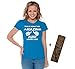 Awkwardstyles Women's This is What an Amazing Aunt Looks Like T-Shirt + Bookmark L Blue