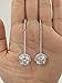 SBLING Platinum-Plated Drop Earrings Made with Austrian Crystals (9 cttw)