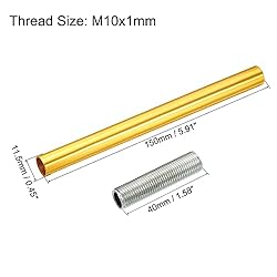 MECCANIXITY Threaded Extension Rod, 5.91" Lamp Pipe