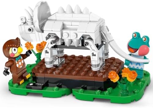 Animal Crossing La Collezione del Museo di Blatero - Giocattolo Interattivo con le Minifigure di Blatero e Gigliola e Fossili di Dinosauro - Regalo per Gamer, Bambine e Bambini da 7 Anni - 77056