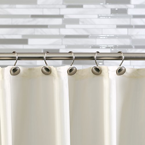 image for BINO Shower Curtain Hooks - Brushed Nickel, Set of 12 Shower Curtain R