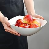TGLBT 3 Packs Salad Bowls Large Serving Bowl Porcelain,White, Stackable