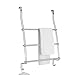 iDesign Classico Steel Over-The-Door Towel Rack with Storage Hooks - 16.75