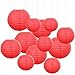 12PCS Paper Lanterns with Assorted Colors and Sizes Paper Lanterns Decorative,Chinese/Japanese Paper Hanging Decorations Ball Lanterns Lamps for Home Decor, Parties, and Weddings (Red)
