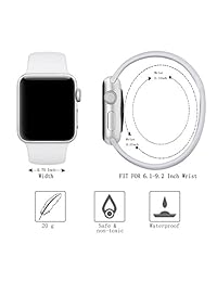 Apple   correa para reloj para Apple Watch de 38 mm. correa de reloj Apple de silicona Langte para Apple Watch Serie 3, Serie 2, Serie 1, edición deportiva, color rojo, 38mm, Rosado clásico