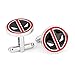 Deadpool Cufflinks Superhero Mens Shirt Cuff Links Groom Groomsmen Wedding Gift