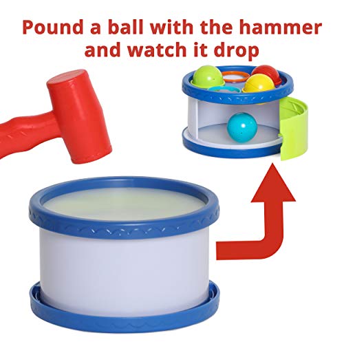 image for Kids Toys - Hammering Drum - Pound a Ball Toy - Developmental Toy , Cl
