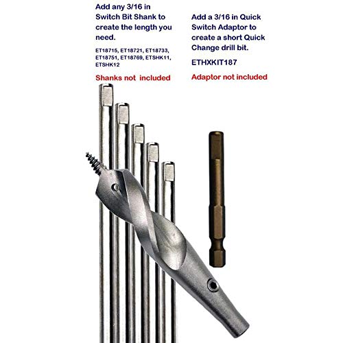 Eagle Tool US ETS56236 Flex Shank Installer Drill Bit, Interchangeable