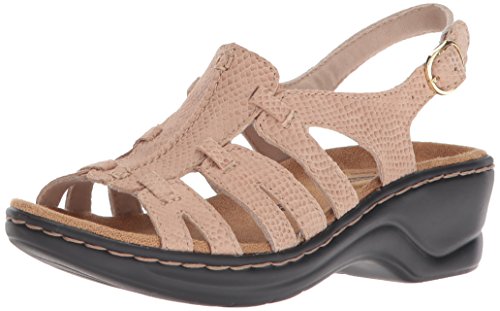 Clarks Women s Lexi Marigold Platform, Sand Snake Print, 7.5 Medium US