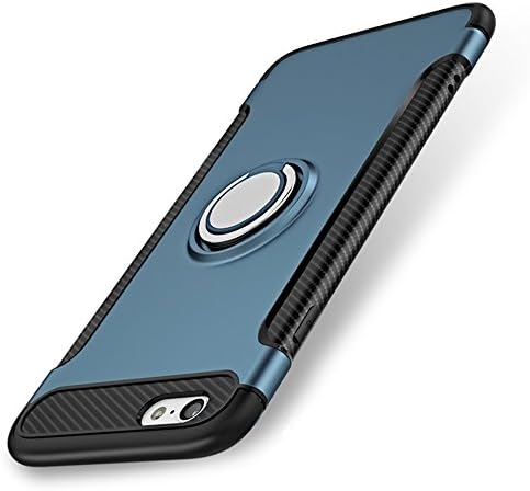 Case for iPhone 6S, iPhone 6 Case, Armor Slim Shock-Absorption Bumper Dual Layer Protection Case Cover iPhone 6/6S With 360 Dgree Rotation Built-in Kickstand - Blue