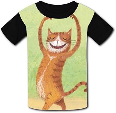 Yoga Kitten Child T shirt Unique Tops 3D Print Boys Girls Tee Shirt XS