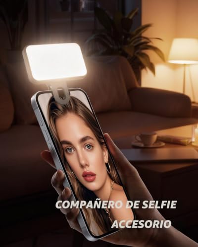 Portable Mini Selfies Light for iPhone: Rechargeable Phone Fill Lights, Ring Light for Camera Picture, Makeup Photos, Video Conferencing, Laptop Use, Zoom Meetings