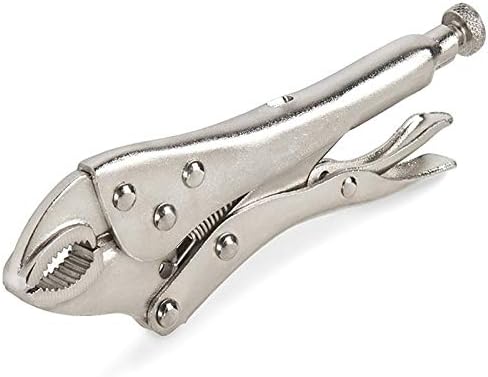 KXHFHBV 3pc Mini Wire Adjustable Vise Grip Locking Pliers Set Long Needle Nose Curved Clamp Locking Pliers Welding Cutting