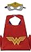 Dress Up Comics Cartoon Superhero Costume with Satin Cape and Matching Felt Mask (Wonder Woman)