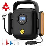 Directtyteam Portable Air Tire Inflator,Digital Air Compressor for Car Tires,Tire Pump with Auto/Shut Off Feature (Upgrade Dual Drive and Dual-Purpose LED Light)