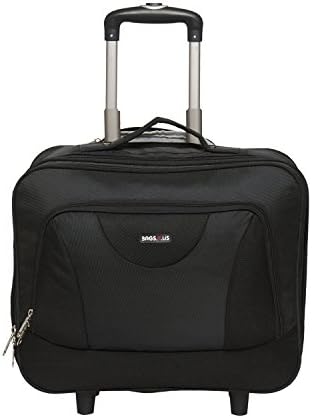 Metro Polyester 15.6 inch 36 cms Black Softsided Carry-On Cabin Trolley Bag (CA105FBL)