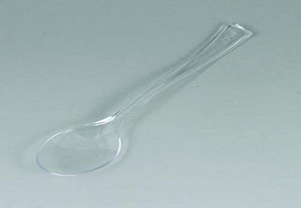 Photo 1 of Maryland Clear Tiny Tasters Mini Spoons - 3.75" (Pack of 50) - Premium BPA-Free Plastic Appetizer Spoons - Perfect for Chic Tasting Parties, Elegant Hors d'oeuvres & More!