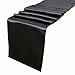 OurWarm Black Satin Table Runner 12"x 108" (Inch) Wedding Party Table Decoration