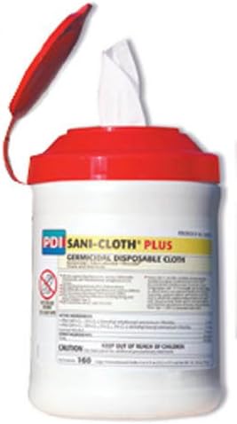 Complete Medical 5063A 6 x 6.75 Sanicloth Plus Classic Wipes - Tub of 160