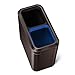 simplehuman 20 Liter / 5.3 Gallon Dual Compartment Recycling Can, Slim Open Top Office Trash Can, Commercial Grade Heavy Gauge Small Trash Can, Dark Bronze Stainless Steel