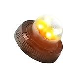 LAMPHUS SnakeEye II-4W Emergency Vehicle SnowPlow Surface Mount 4W LED Hide-Away Strobe Warning Light ( OTHER COLOR AVAILABLE ) - AMBER WHITE