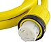 Conntek 50 Amp 125/250-Volt Marine Shore Power 4 Wire Extension Cord with Threaded Ring