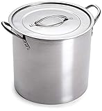 5 Gallon Stainless Steel Stock Pot with Lid, 12.5 x 12.5 x 11.5