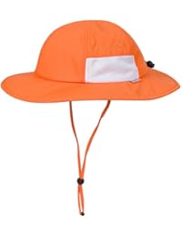 SwimZip Unisex Child Wide Brim Sun Protection Hat UPF 50 Adjustable Orange 6-24 Month