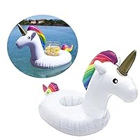 Euvinla Inflatable Swim Floats Cup Holder Pool Floating Bar Coasters Flotation Devices Water Fun Toy Party Pool (Unicon)
