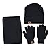 Xianheng Hat Scarf Gloves Touch Screen 3 Pieces Winter Knitted Set Men Women #2