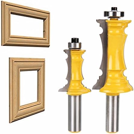 2PCS Mitered Door &amp; Drawer Molding Router Bit Set 1/2'' Shank Woodworking New