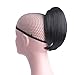 Oubeca Synthetic Claw Clip Ponytail Extensions Straight Short Pony Tail Hair Pieces For Women (1B Natural Black)