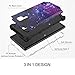 YINLAI Note 9 Case Samsung Galaxy Note 9 Case 3 Layer Heavy Duty Full Body Shockproof Slim Hybrid Soft Silicone Rubber Rugged Bumper Hard PC Cover with Space Stars Design Phone Cases Purple Space