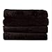 Sunbeam Electric Throw Royal Luxe Microplush Heated Blanket, 4 Heat Settings, 4-Hour Auto Shut-Off, Fast Heating, Warm and Cozy, Walnut Color, 50