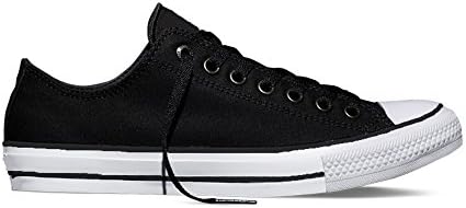 Goldwater Men's Casual Lace-up Canvas Low Top Sneakers Skate Shoes (11, Black &amp; White)