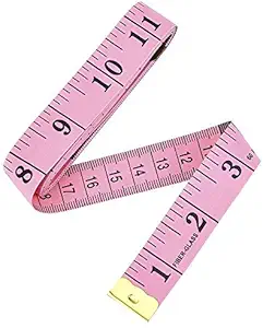 eBoot 60 Inch 150 cm Soft Tailor Tape Measure for Cloth Sewing Waist Bra Head Circumference Tailor Double Sided Cloth Ruler (Pink)