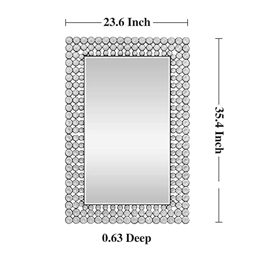KOHROS Large Antique Wall Mirror Ornate Glass Framed Decor