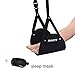 Ergonomic Foot Rest, PRAVETTE Travel Footrest Airplane Leg Rest Flight Foot Hammock Carry-on Travel Pillow Under Desk Accessories